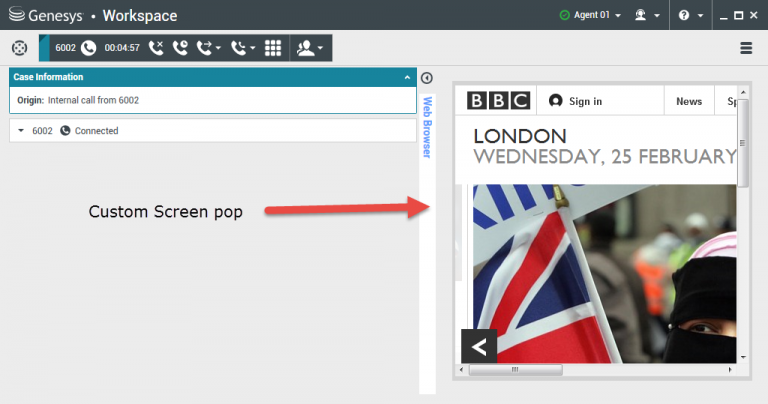 Genesys Workspace Desktop - Custom Screen Pop